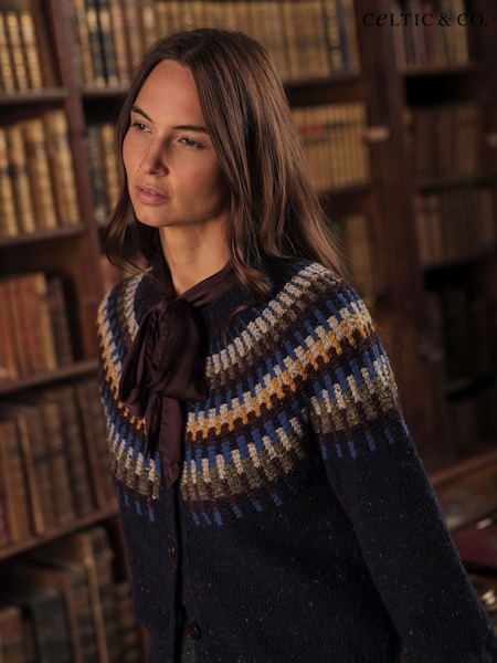 Celtic & Co. Blue Stitch Yoke Cardigan (G62045) | €211