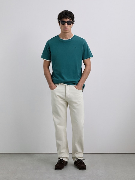 Scalpers Green Embroidered Skull T-Shirt (G62072) | €53