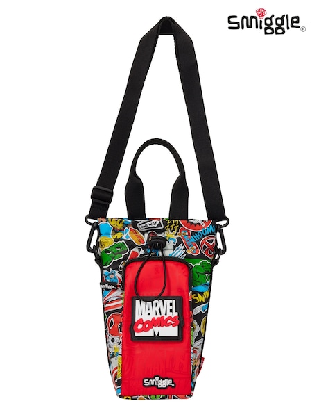 Smiggle Black Marvel Bottle Bag With Strap (G62242) | €21