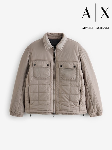 Armani Exchange Quilted Brown Jacket (G62351) | €345