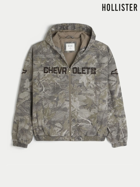 Hollister Green Printed Long Sleeve Jacket (G62409) | kr1 712