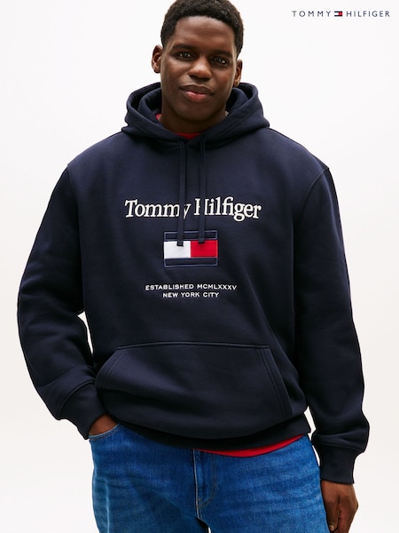 Tommy Hilfiger Blue Tommy Flag Hoodie (G62438) | 624 QAR