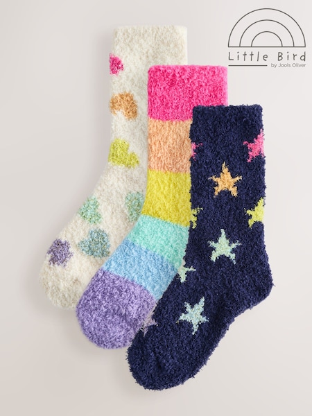 Pastel Motifs - Little Bird By Jools Oliver Cosy Ankle Socks 3 Pack