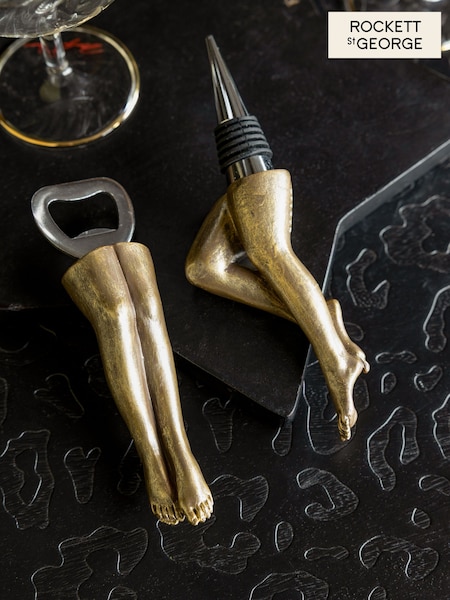Rockett St George Legs Up Bottle Opener And Stopper Set