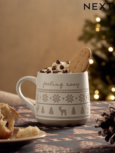 Fairisle Reindeer And Snowflake Mug