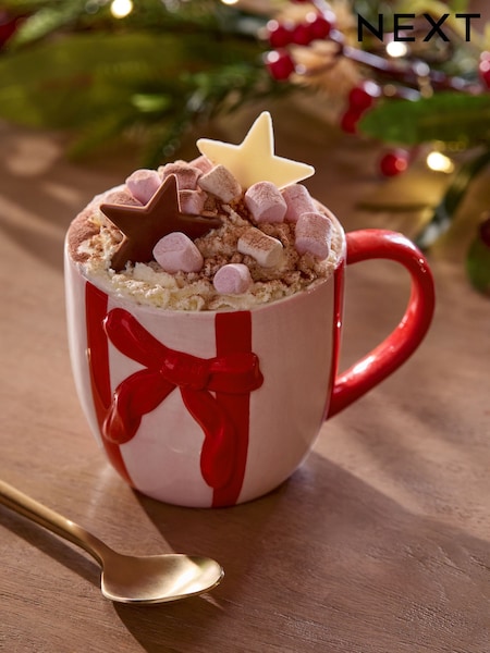 3d Bow Christmas Gift Mug