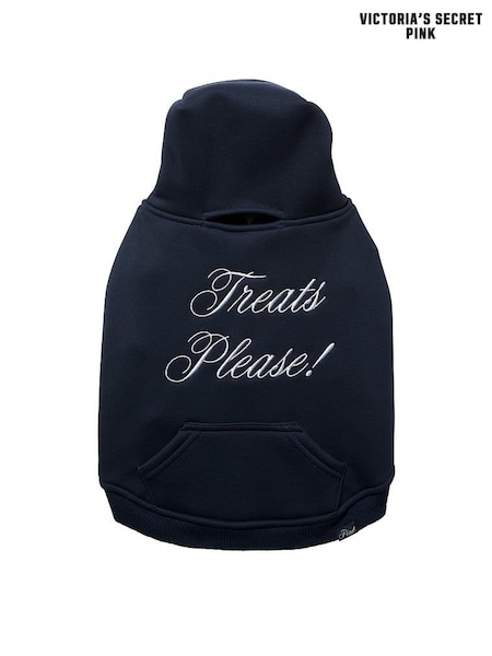 Noir Navy Blue 'Treats Please' - Victoria's Secret Pink Pet Hoodie
