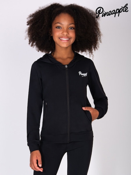 Pineapple Black Active Zip Through Hoodie (G62915) | AED163