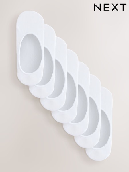 White Low Cut Invisible Footsie Socks 7 Pack (G62961) | AED67