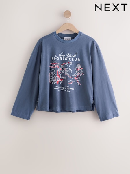 Navy Looney Tunes Official License Graphic Crew Neck Long Sleeve T-Shirt (G63001) | 182 SAR