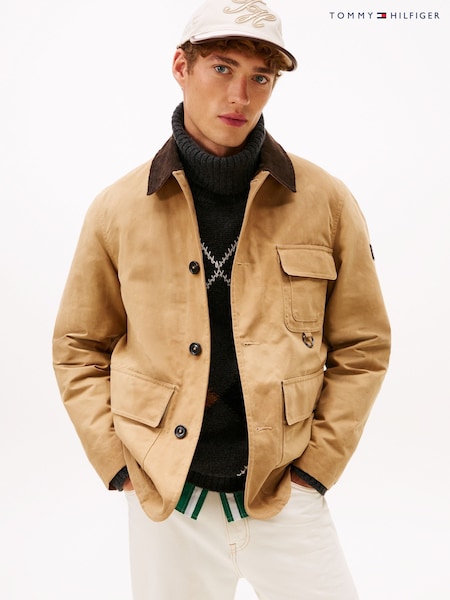 Tommy Hilfiger Natural Relaxed Waxed Barn Jacket (G63082) | R$ 3.355