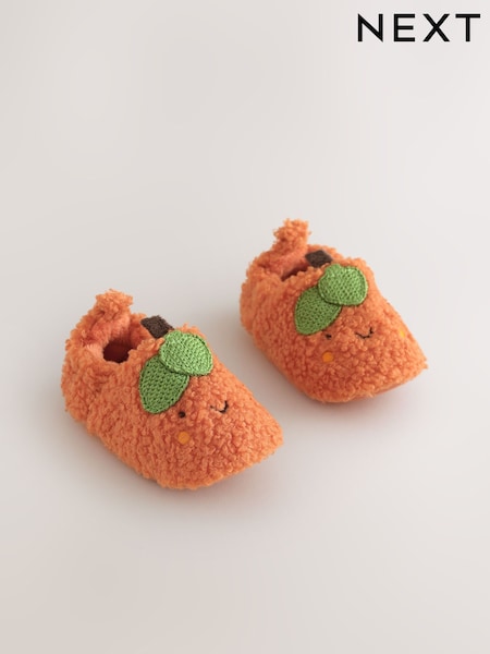 Orange Pumpkin - Baby Slip-on Shoes (0-18mths)