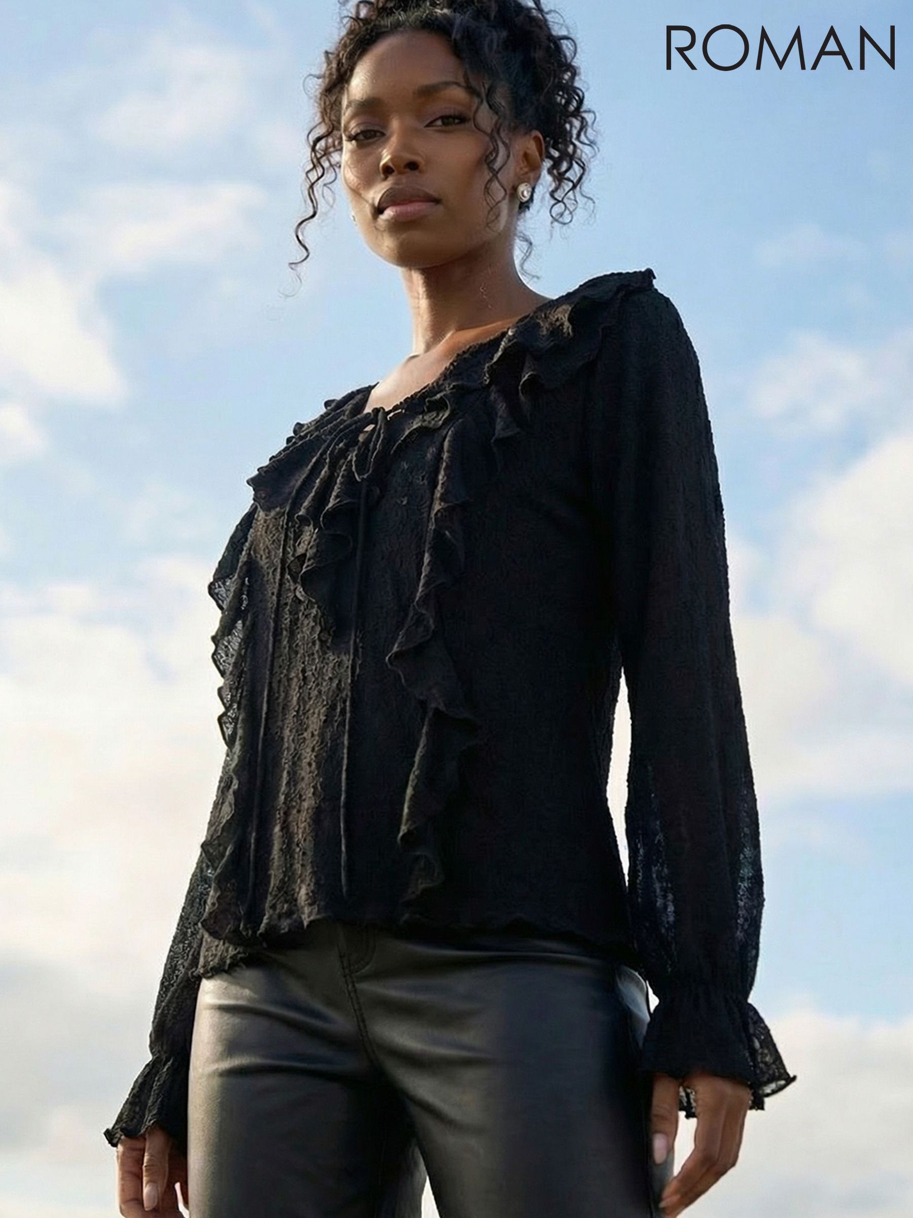 White Ruffle Tops | White Ruffle Blouses & T-Shirts | Next USA