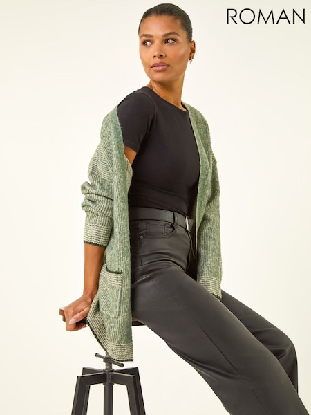 Roman Green Soft Knit Pocket Cardigan (G63173) | €56