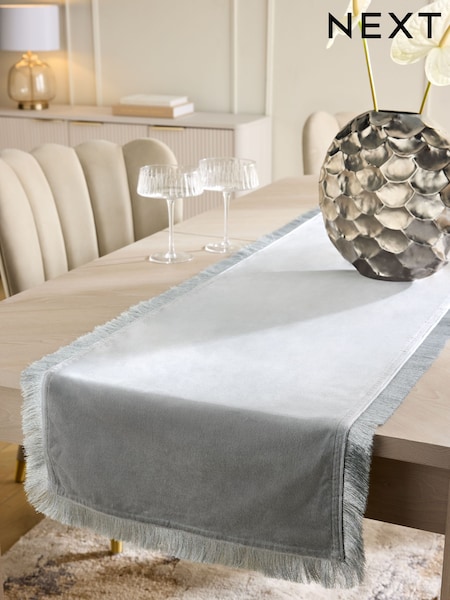 Velvet Fringed Table Runner