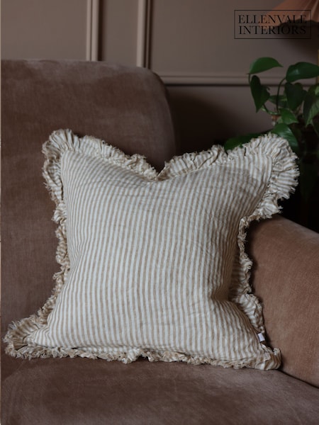 Ellenvale Interiors Hallie Stripe Ruffle Cushion Cover