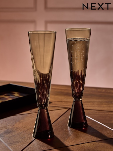Set Of 2 Confetti Champagne Flutes