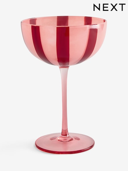 Set Of 2 Stripe Cocktail Glasses