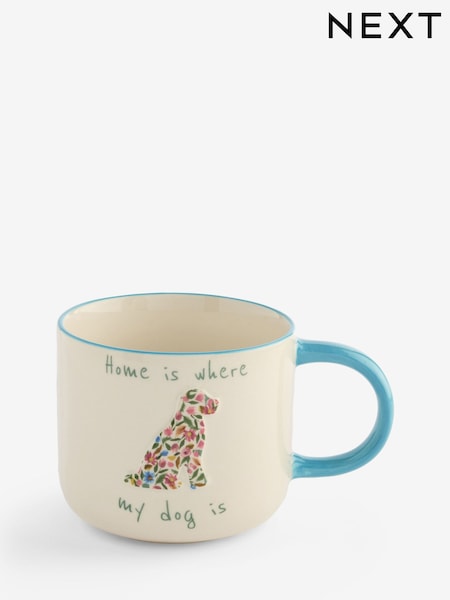 Ceramic Floral Dog Person Mug