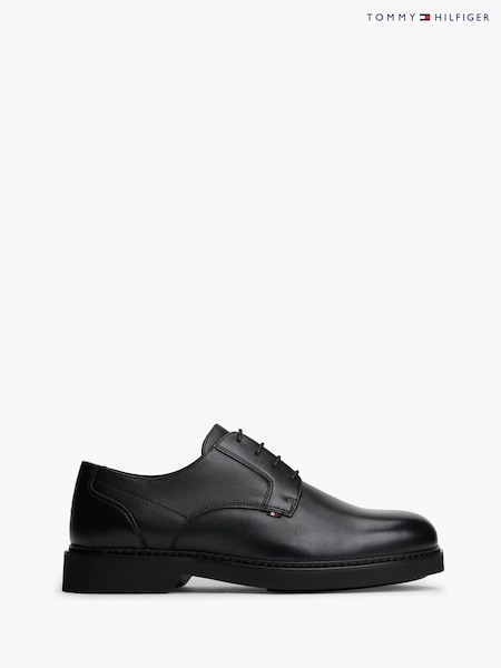 Tommy Hilfiger Black Ultra Lightweight Leather Derby Shoes (G63499) | R$ 1.480