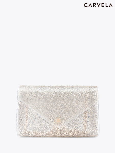 Carvela Gold Positano Vinyl Clutch Bag (G63539) | €183