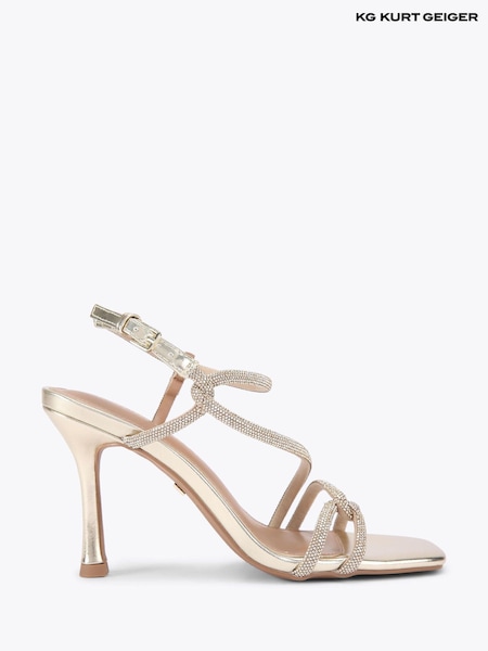 KG Kurt Geiger Gold Audrey High Sandals (G63551) | R$ 980