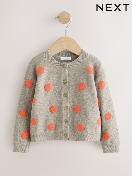 Orange spot - Knit Cardigan (3mths-7yrs)