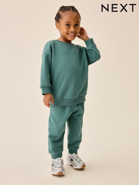 Green - Crew Joggers Set (3mths-7yrs)