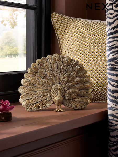 Antiqued Finish Benedict The Peacock Ornament