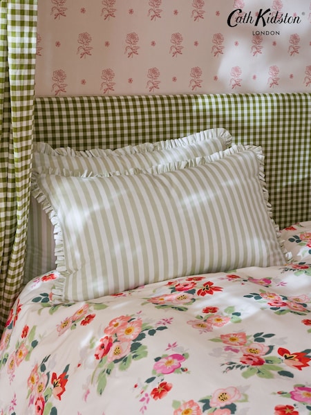 Cath Kidston Set Of 2 Frill 100% Cotton Pillowcases