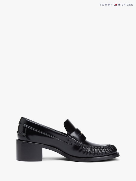 Tommy Hilfiger Black Patent Leather Block Heel Shoes (G63909) | €199