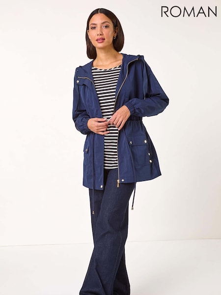 Roman Blue Shower Resistant Rain Jacket (G63957) | €133