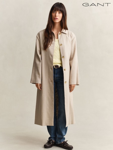 GANT Yellow Stretch Cotton Cable Knit V-Neck Jumper (G64041) | €166