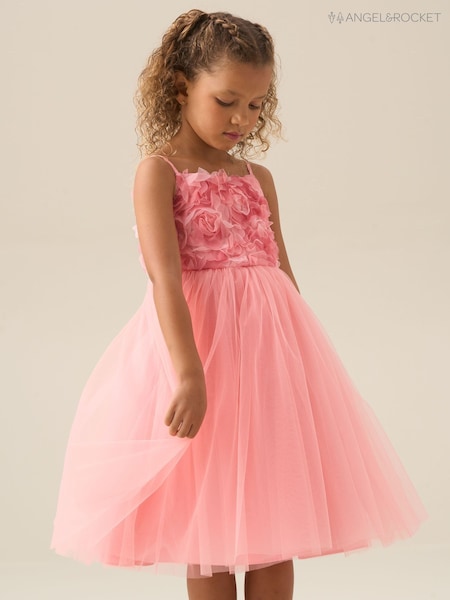 Angel & Rocket Pink Rosie Embellished Flower Dress (G64544) | R$ 590 - R$ 670