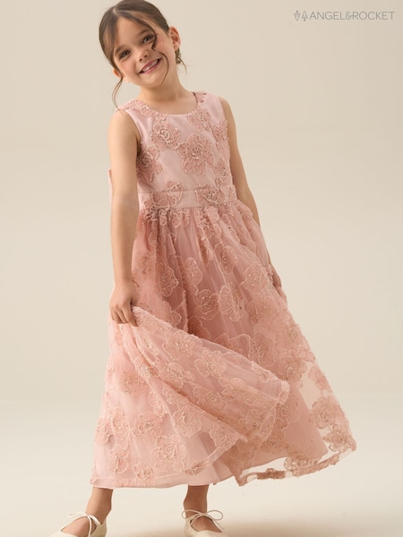 Angel & Rocket Pink Louise Blush Embellished Bow Back Dress (G64560) | €99.50 - €110