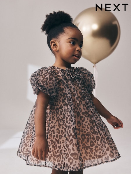 brown tulle dress girls NORALEE VALENTINA DRESS - MOCHA