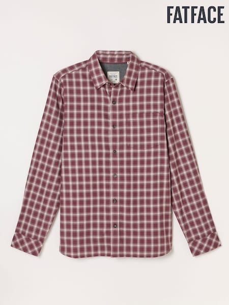 Dark Purple - Regular Fatface Long Sleeve Check Shirt