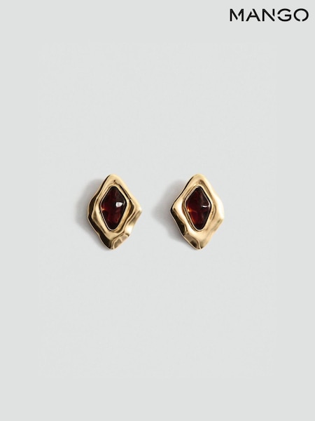 Mango Gold Detailed Gemstone Earrings (G65032) | €24