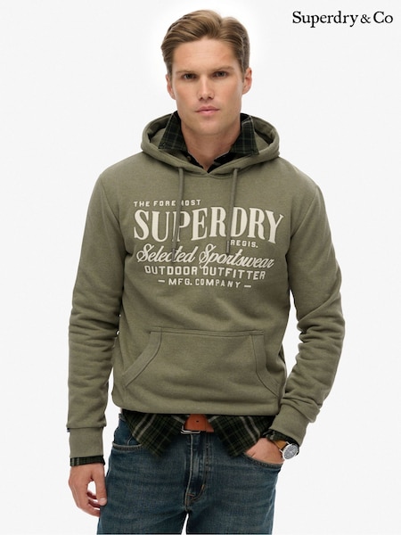 Superdry Green Outdoor Supply Co Relaxed Hoodie (G65110) | R$ 545