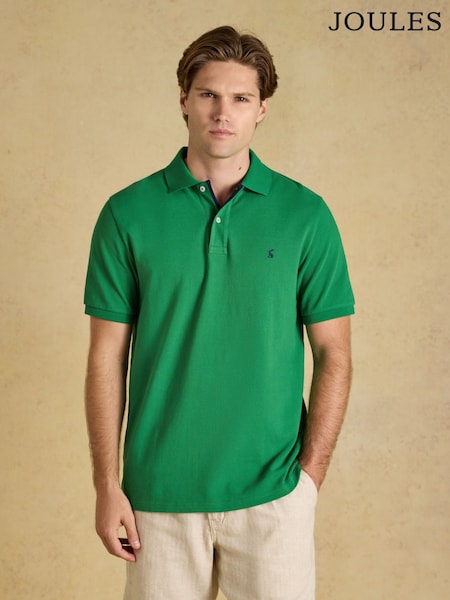 Green - Regular Joules Woody Cotton Pique Polo Shirt