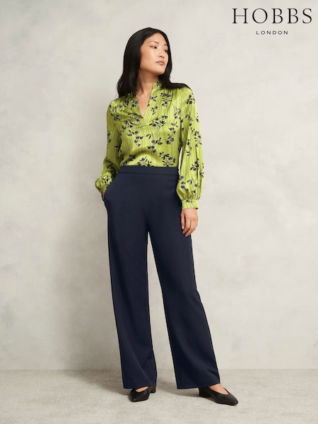Hobbs Blue Marina Trousers (G65258) | AED577
