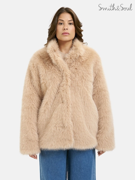 Smith & Soul Natural Short Faux Fur Jacket (G65277) | R$ 1.670
