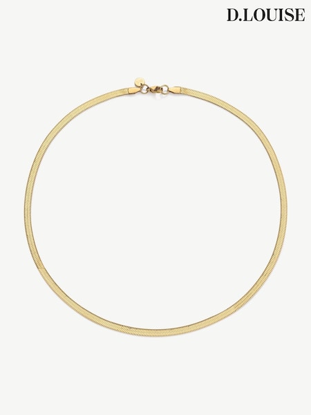 D.Louise Gold Waterproof Essentials Snake Chain Necklace (G65382) | €69