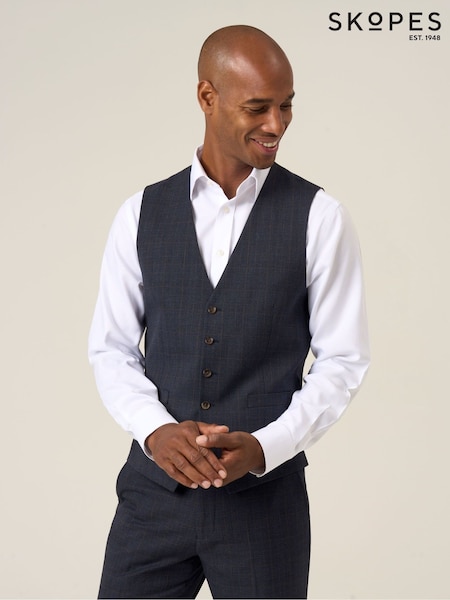 Azul - Skopes Elijah Suit Check Waistcoat (G65732) | 91 €