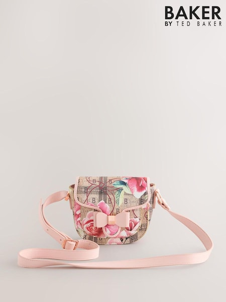 Multi - Baker By Ted Baker Childrens Floral Monogram Bow Cross-body Bag