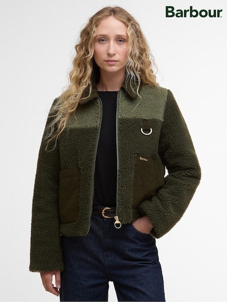 Barbour® Olive Green Malena Fleece Jacket (G66288) | €203