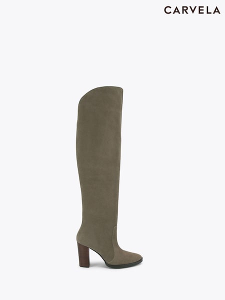 Carvela Grey Allora Over The Knee Boots (G66295) | €369