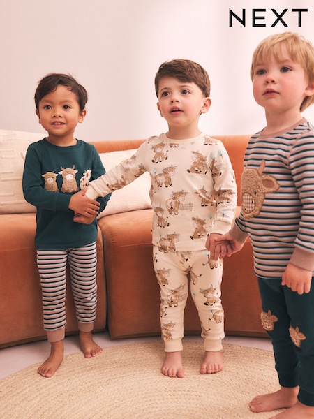 Hamish Brown - Lot de 3 pyjamas douillets (9 mois-10 ans)