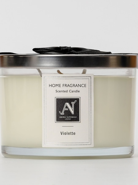 Aroma Naturals Clear Minimalist Luxe Violette 3 Wick Candle (G66415) | €27