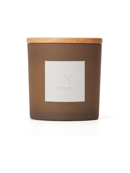 Aroma Naturals Brown Frosted Praline & Birch Candle (G66418) | €40